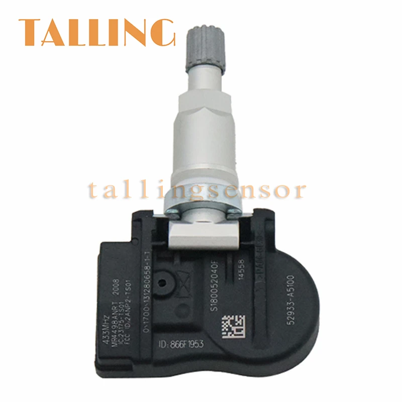 4PCS 52933-A5100 TPMS Tire Pressure Monitor Sensor For Hyundai i30 SantaFe Kia Carens Picanto Sorento New 52933A5100 52933 A5100