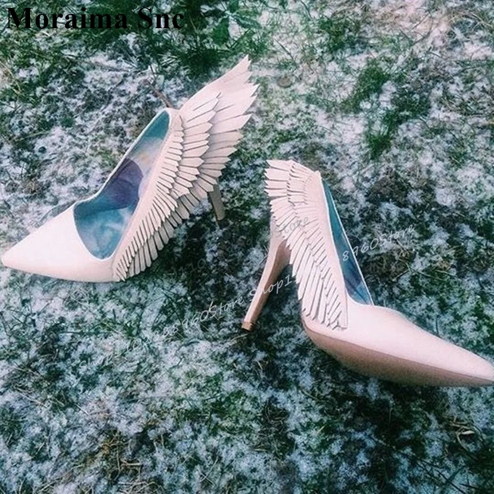 Designed Black Leather Shallow Pumps Thin High Heel Shoes For Women Slip On Pointed Toe 2025 Fashionable Zapatos Para Mujere