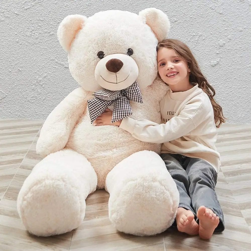 Giant Teddy Bear  4 Feet Stuffed Animal Stuffed Bear Baby Shower Life Size Large Teddy for Girlfriend Boyfriend Wife Children