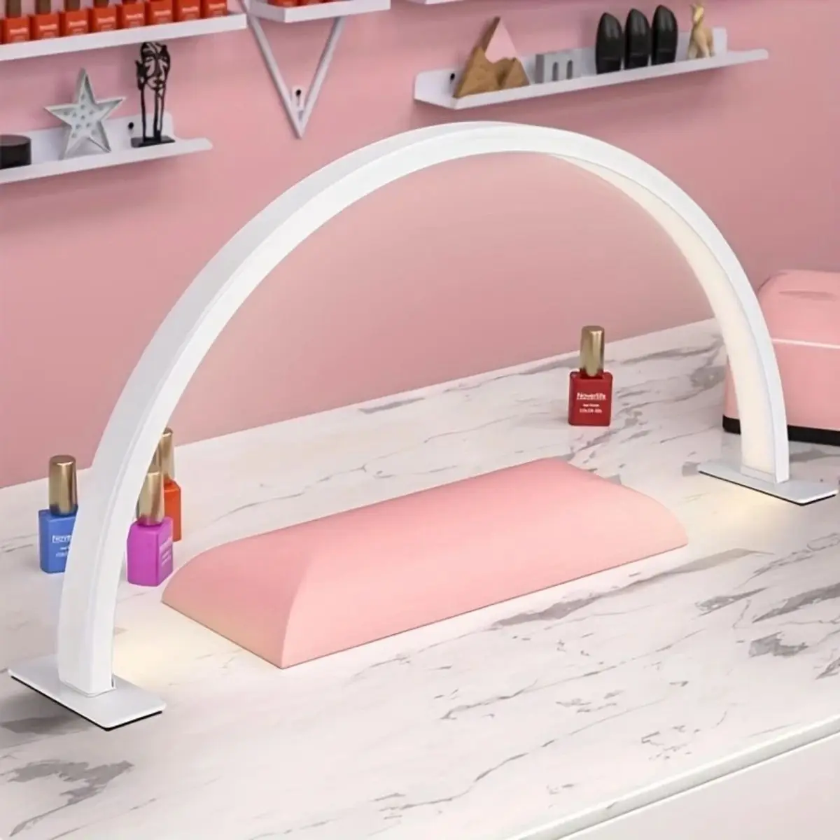 Half-Moon U-Shaped Desktop Beauty Fill Light, Three-Color Adjustable Shadowless Led Light, USB Universal Power Supply, One-Touch Wired Control Switch, Suitable for Nail Art, Eyelash Extensions, Tattooing, Makeup, Etc