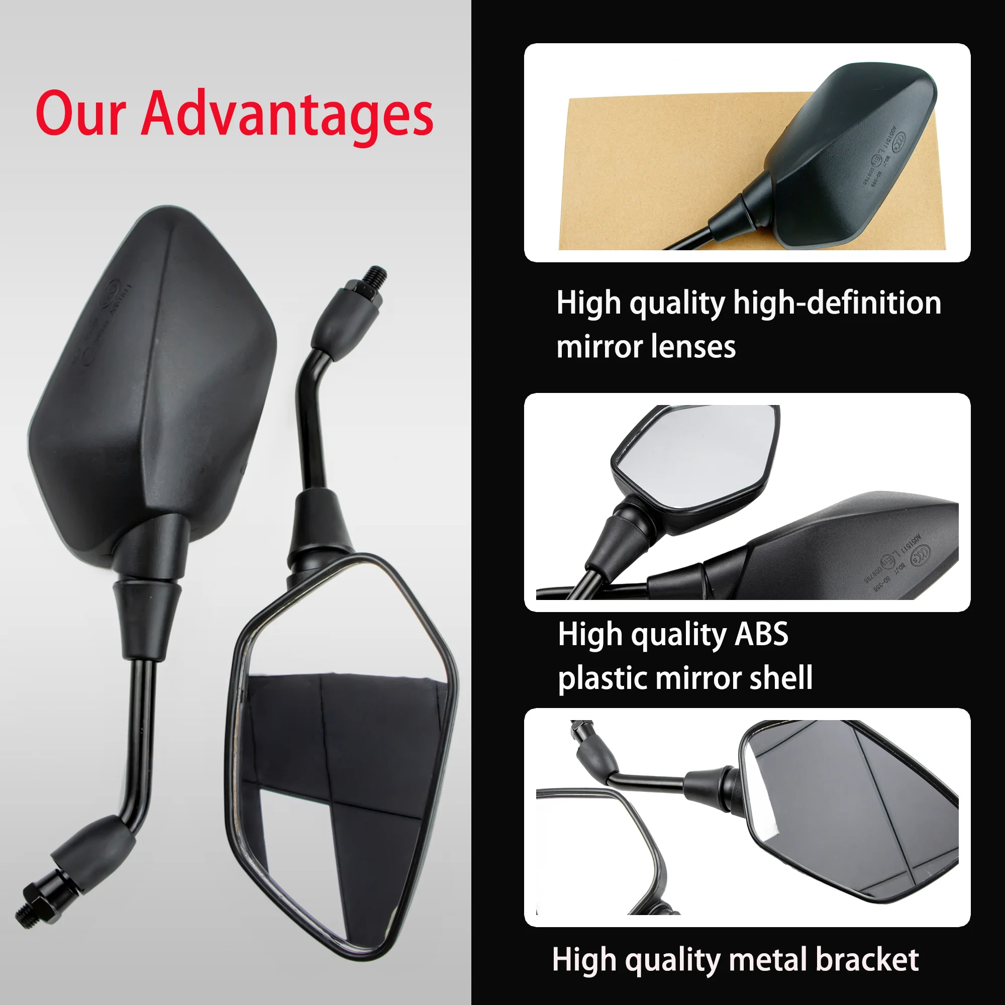 صالح لهوندا CRF250 L M R رالي CRF450L/RL CB500 F X CB1000R دراجة نارية الرؤية الخلفية المرايا الجانبية مرآة الرؤية الخلفية 2013-2018 #5