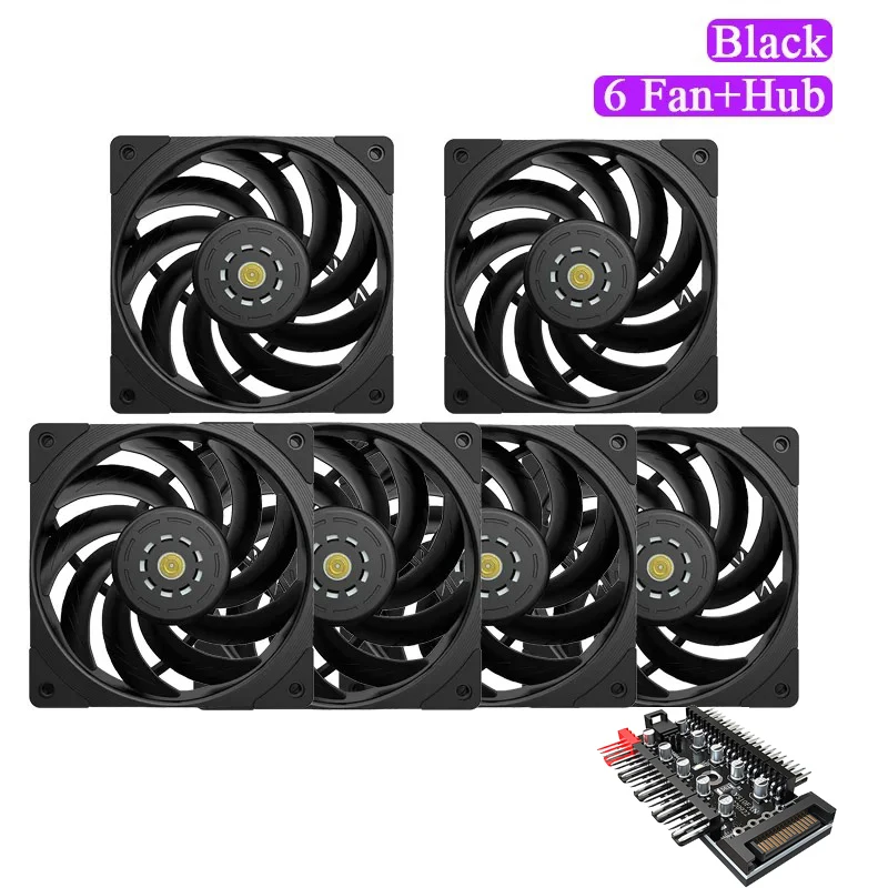 TEUCER T30 CPU Kühler Fan 2150RPM 4PIN PWM 12cm Computer Fall Kühlsystem Fan SFDB Silent PC Gamer 120mm CPU Kühler Fan