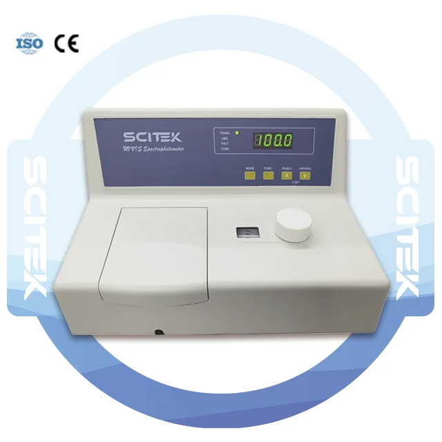UV-VIS Spectrophotometer 190-1100nm Spectrophotometer With Deuterium Lamp, Tungsten Lamp