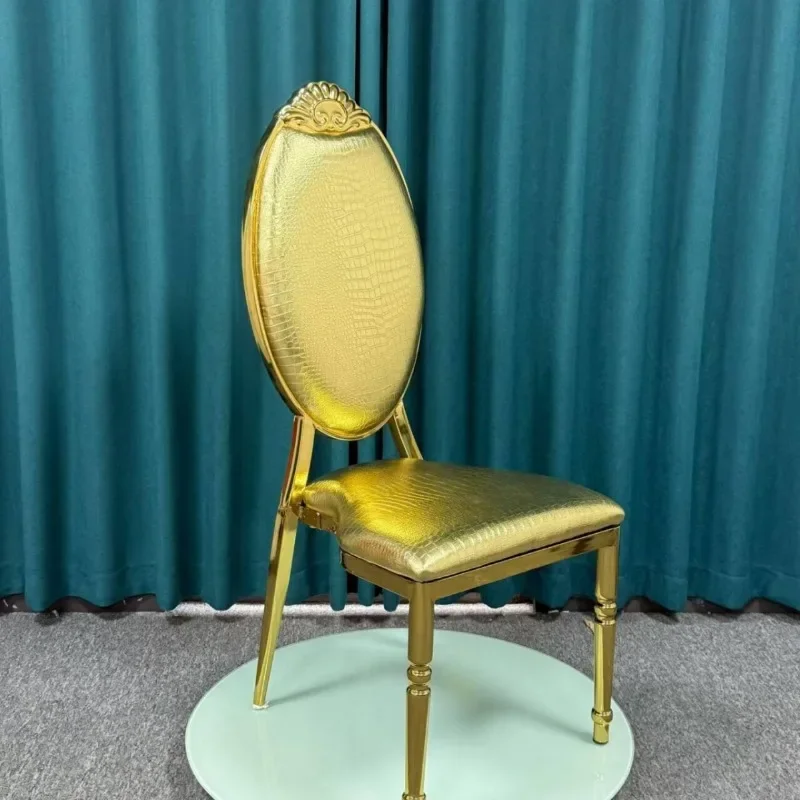 Stainless steel chair color leather high backrest wedding hotel banquet chair