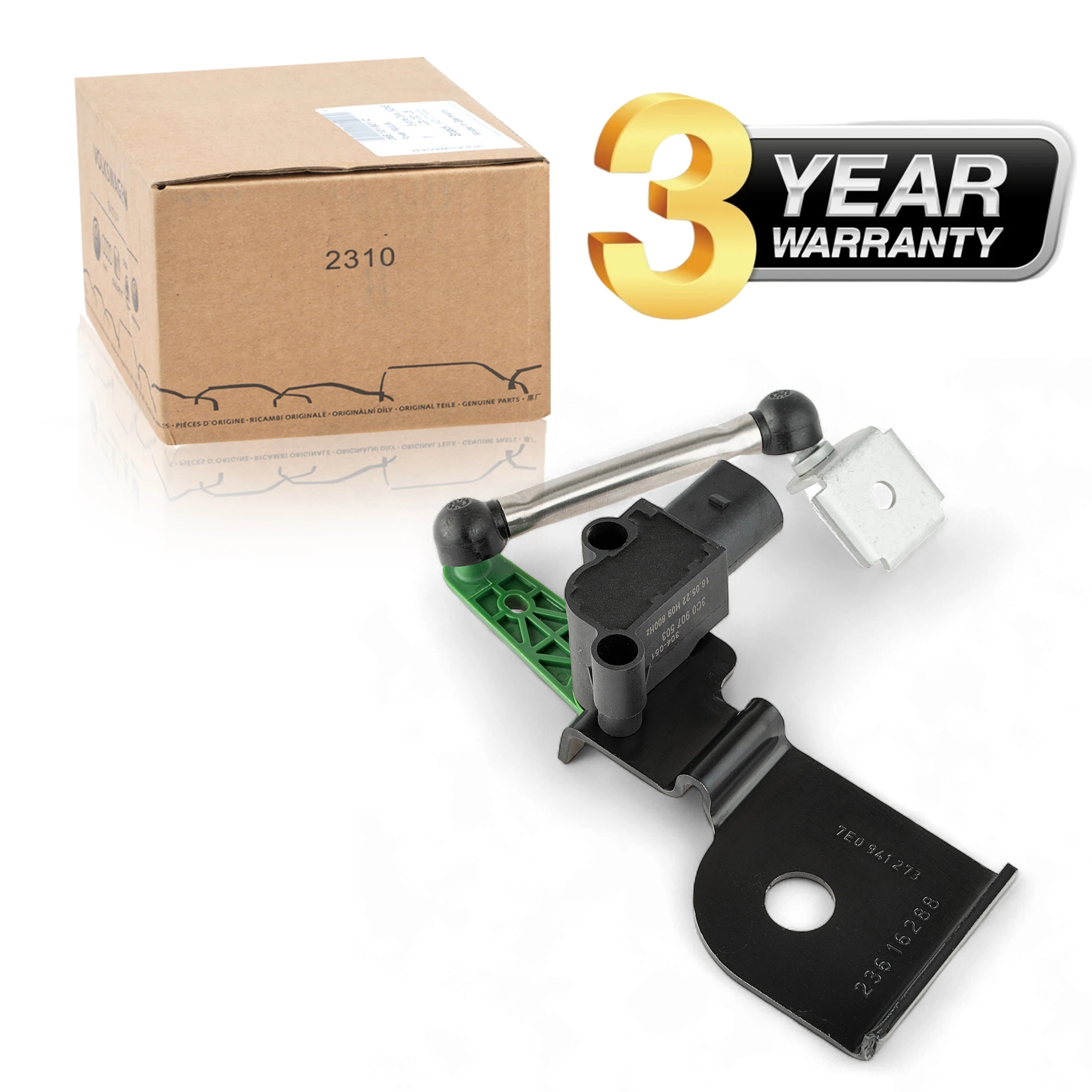 

OEM 7E0941273 Front Headlight Level Sensor For VW Caravelle T5/T6 2003-19,Multivan T5/T6 2003-19,Transporter T5/T6 2003-19