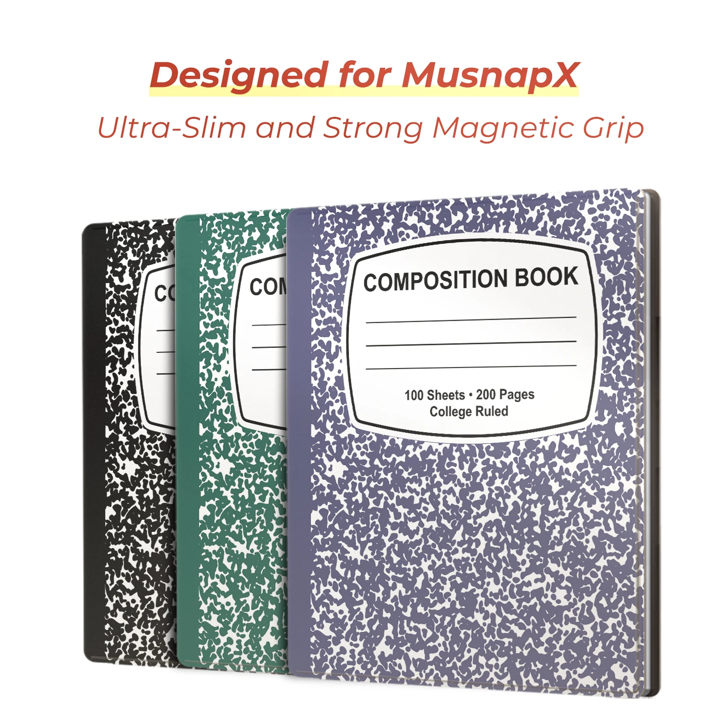 

Twosheep Magnetic Case for MusnapX 10.65Inch E-Ink Tablet Frameless Ultra Slim Detachable Auto Wake Composition book Musnap X