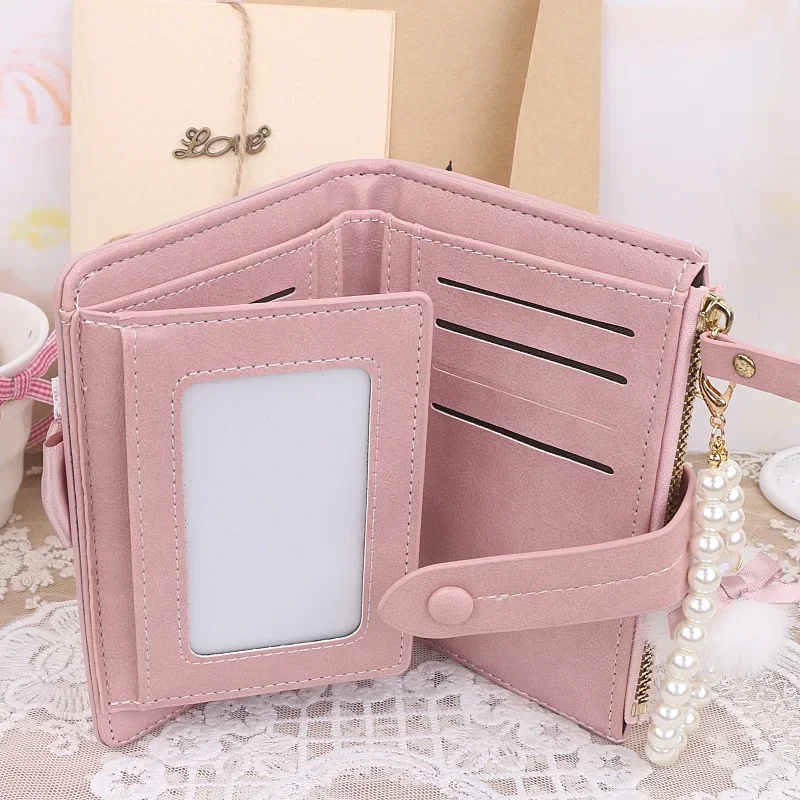 Sweet Women's Wallet Short Coin Purse Fashion Wallets for Woman Card Holder Lolita Ladies Wallet for Female Hasp Mini Clutch