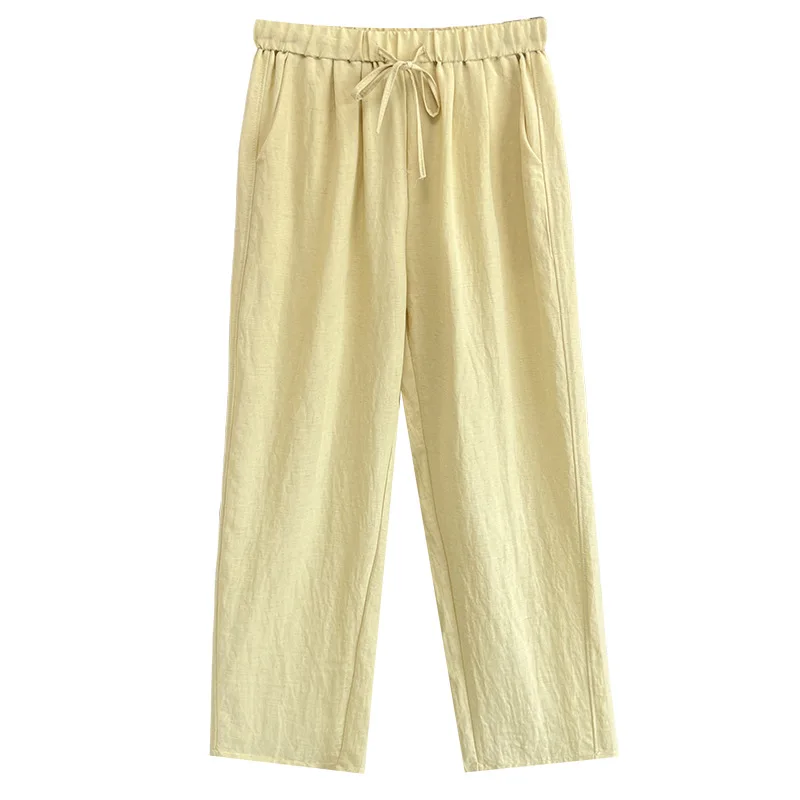 

Новые летние брюки больших размеров, женская одежда, простые и тонкие, простые, прямые брюки до щиколотки, 100 кг, повседневные, 988