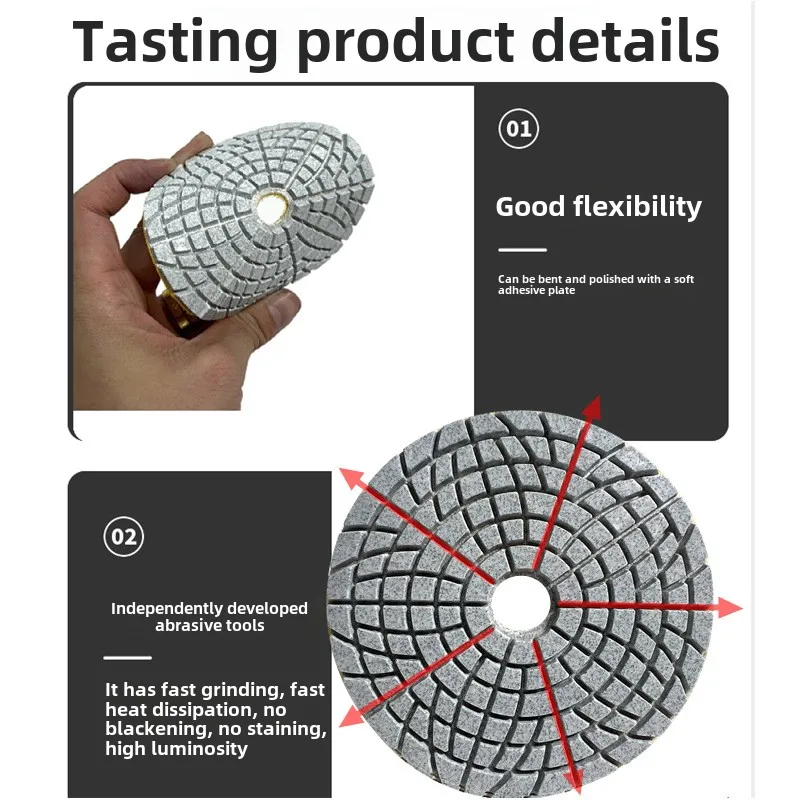 Stone polishing pad marble granite polishing pad ceramic tile slate edging renovation self-adhesive grinding pad