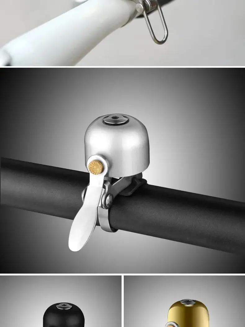 ROCKBROS Klassische Edelstahl Fahrradklingel Fahrradhupe Fahrradlenker Glocke Hupe Knackiger Klang Fahrradhupe Sicherheit Fahrradzubehör