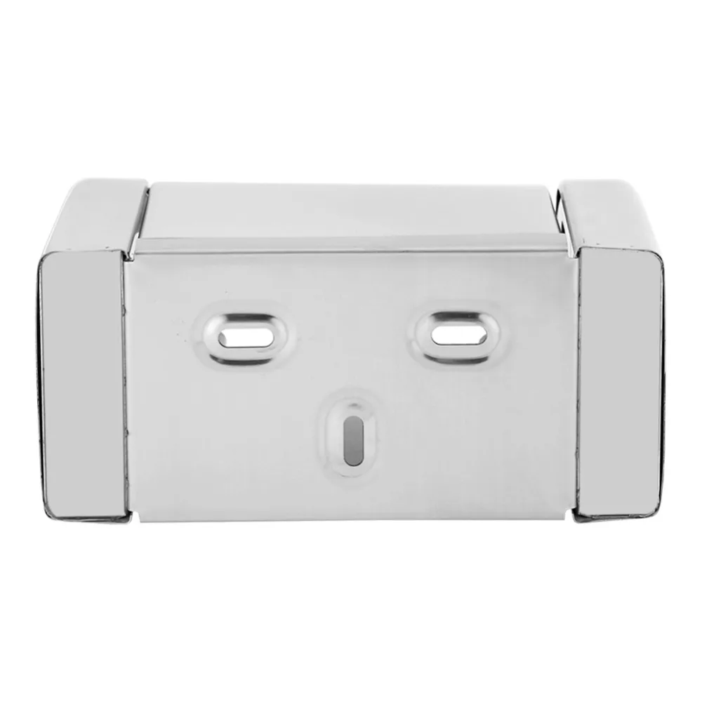 

Stainless Steel Roll Paper Holder Wall-Mounted Sealed Design Toilet Paper Holder Silver Rustproof Toilet Paper Rack