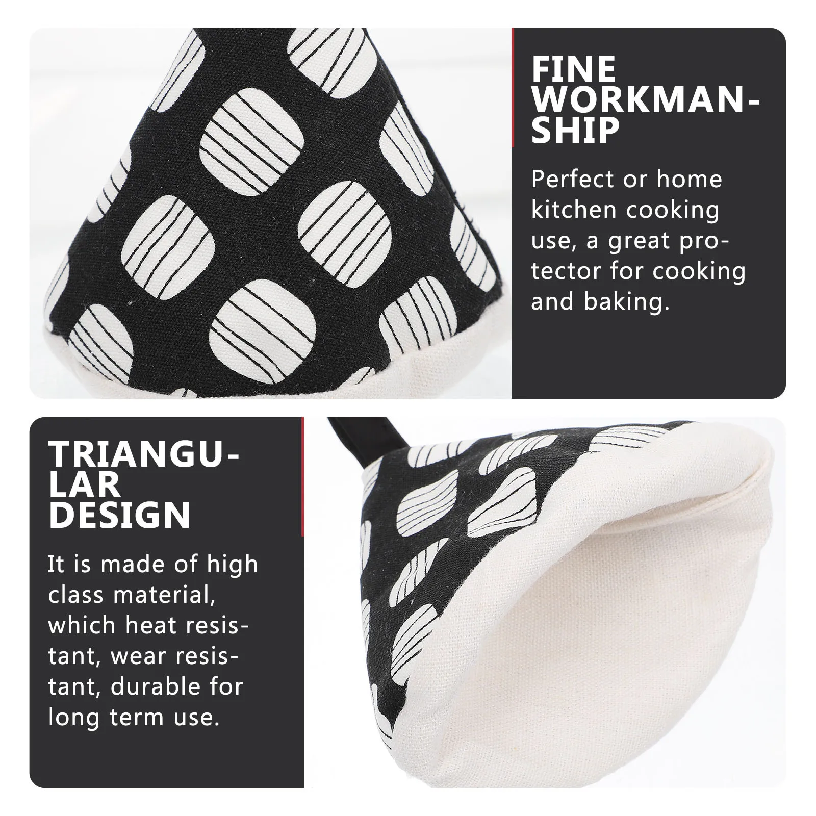 

2Pcs Anti-Scald Pot Lid Protectors Heat Resistant Kitchen Accessory Cooking Handle Covers Pot Handle Sleeves