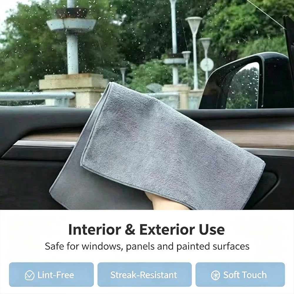Lint-Free Microfiber Car Wash Towel High Water Absorption Cleaning Cloth For Vehicle Interior Exterior Detailing