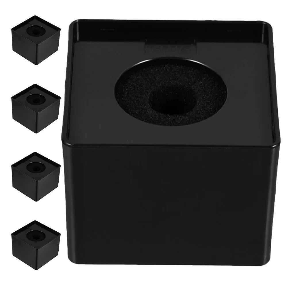 

5pcs Square Mic Logo Flag Station Professional Desktop Microphone Stand For Interviews Live Broadcasts Podcasts, Lightweight
