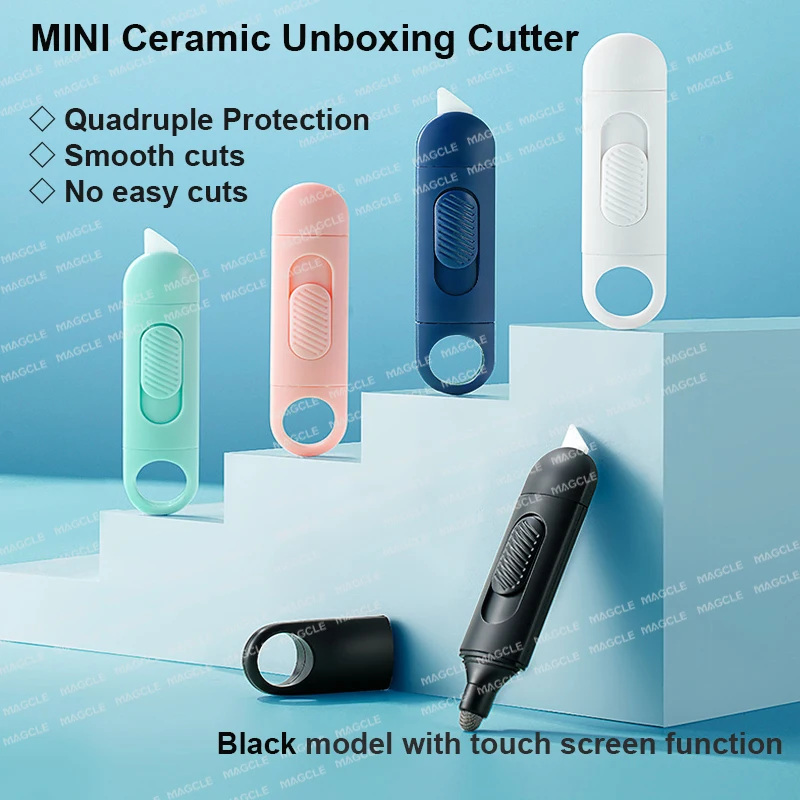 سكين أمان محمول من السيراميك حزمة قابلة للسحب/فتاحة مغلف صغيرة لطيفة قاطعة صندوق أدوات مدمجة فائقة العملي navajas #1