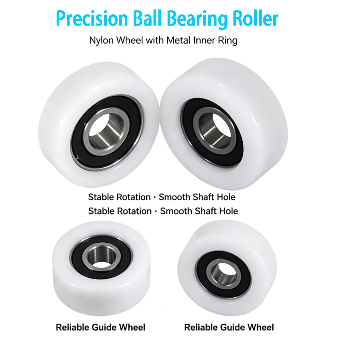 Coated Nylon Bearing Roller Wear‑Resistant Plastic Track Guide Pulley Wheel for Conveyor Machinery Sliding Guide Application