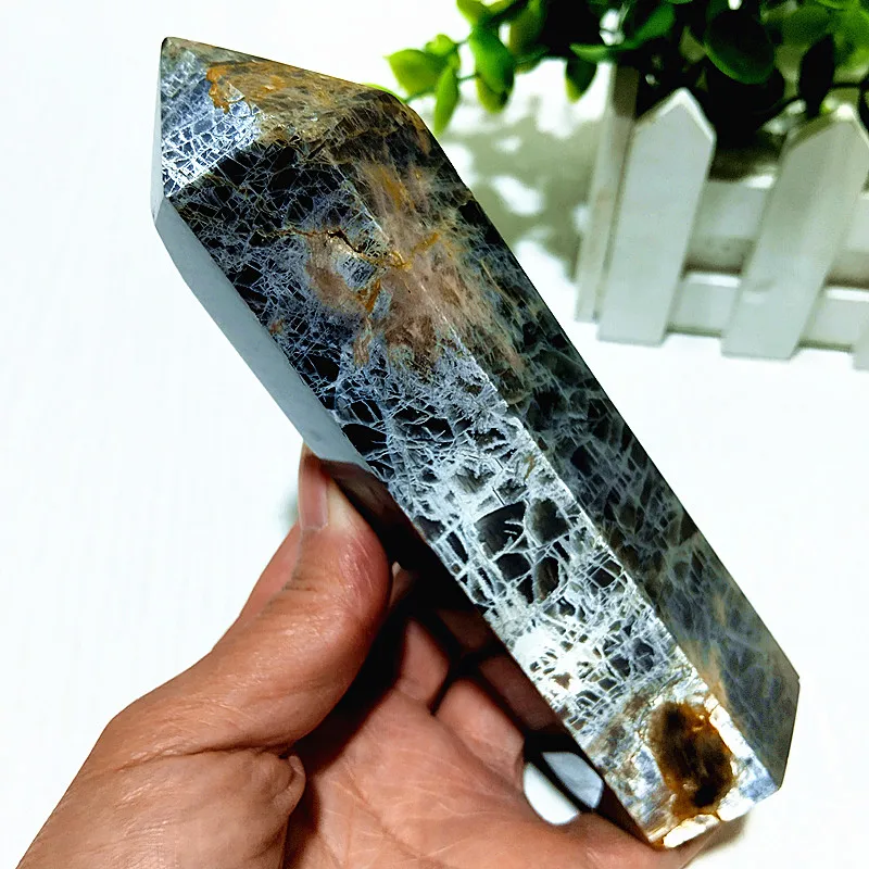 Natural Stones Grey Moonlight CRYSTAL TOWER POINTS Meditation Chakra Reiki Feng ShuI Crystal Home Decoration
