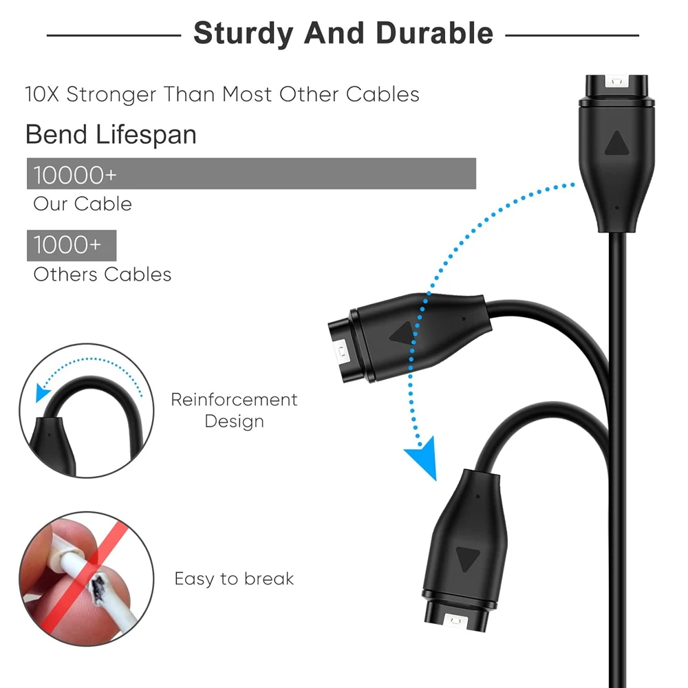 Watch Charger Cable USB Charging Cable for Garmin Instinct 2/Forerunner 935 /Fenix 7/Vivoactive 5 /Venu/Vivosmart - 3.3Ft