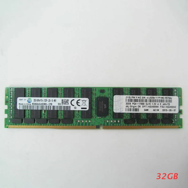 

32GB For IBM 46W0800 46W0802 32G 2133 Server Memory X3850 X3650 X3550 M5