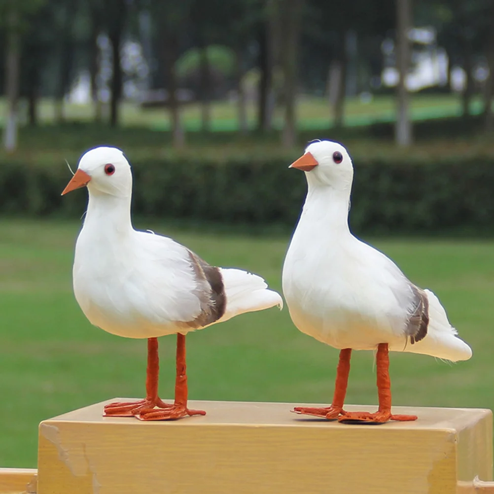

Seagull Ornament Artificial Foam Plumage Lightweight Home Office Garden Decoration Lifelike Seagull Handicrafts Micro Landscape