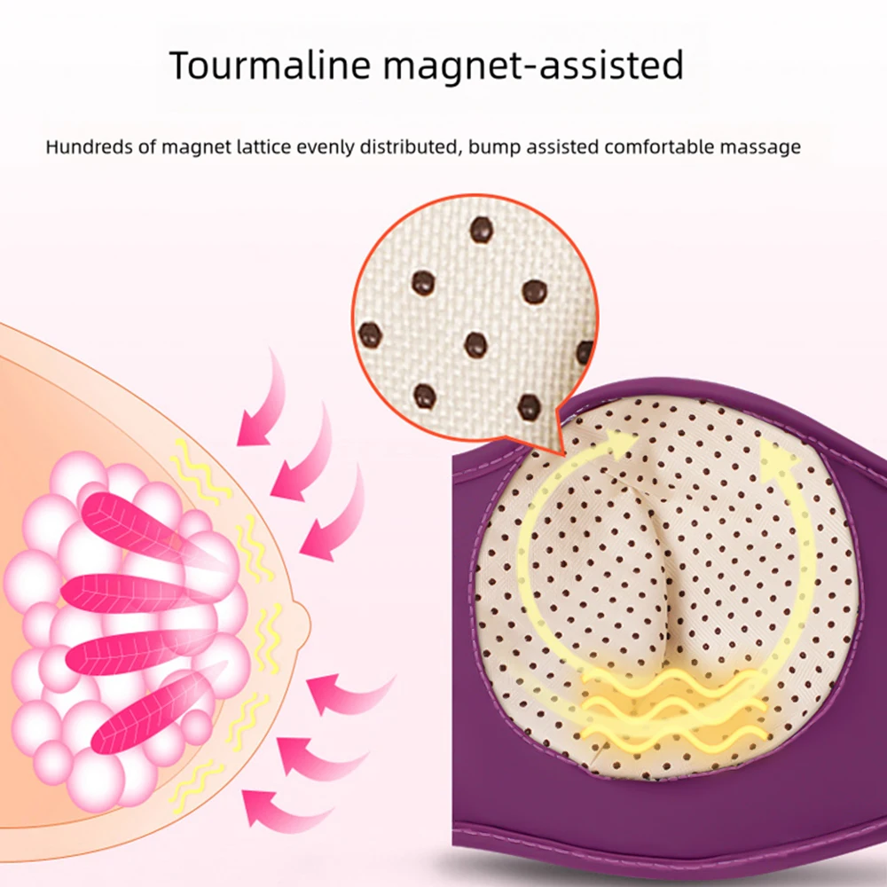 Massaggiatore per l\'ingrandimento del seno vibrazione a 3 velocità impacco caldo Tomalin aumento del seno reggiseno per massaggio unzoccoli