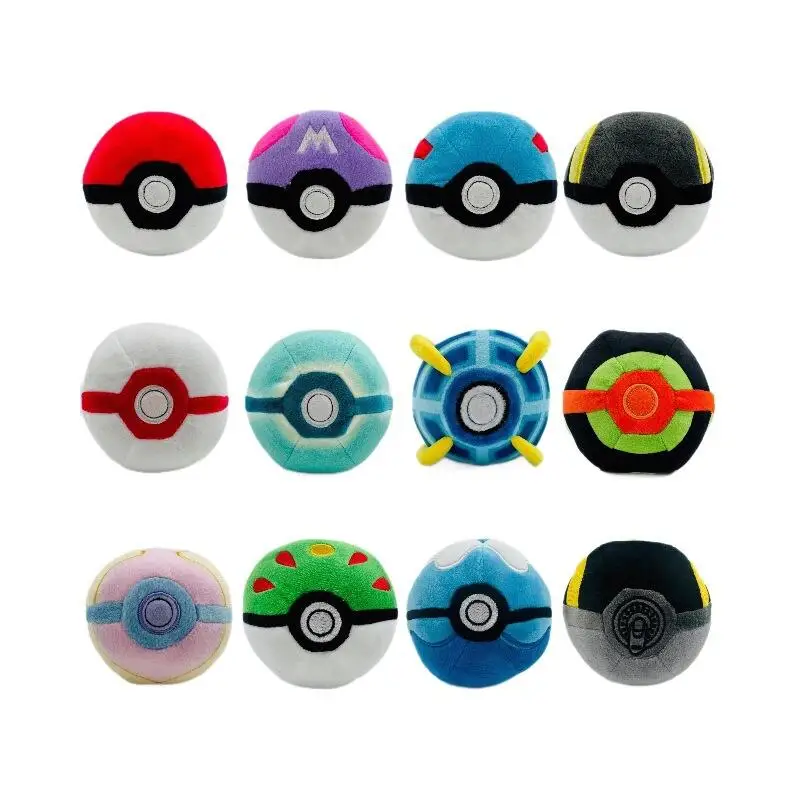 Pokeball Master Ball Dusk Ball Ultra Ball Premier Ball Friend Ball Dive Ball Soft Plush Toy Cute Pokemon Fluffy Collectible