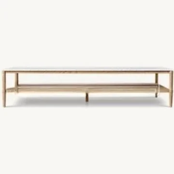 

Американский журнальный столик из массива дерева, мраморный чайный столик для гостиной, французский ретро-столик прямоугольной формы с местом для хранения.