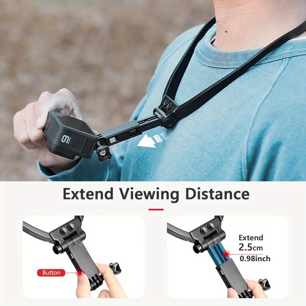 Neck Hold Mount For Insta360 X3 GoPro Hero 11 10 9 DJI Osmo Action Camera Anti-shake Lanyard Strap For GoPro Accessories