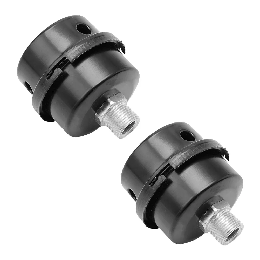 

2pcs Air Silencer Metal Noise Reduction Intake Filter for Equipment Long Compressor Muffler Service Easy Install