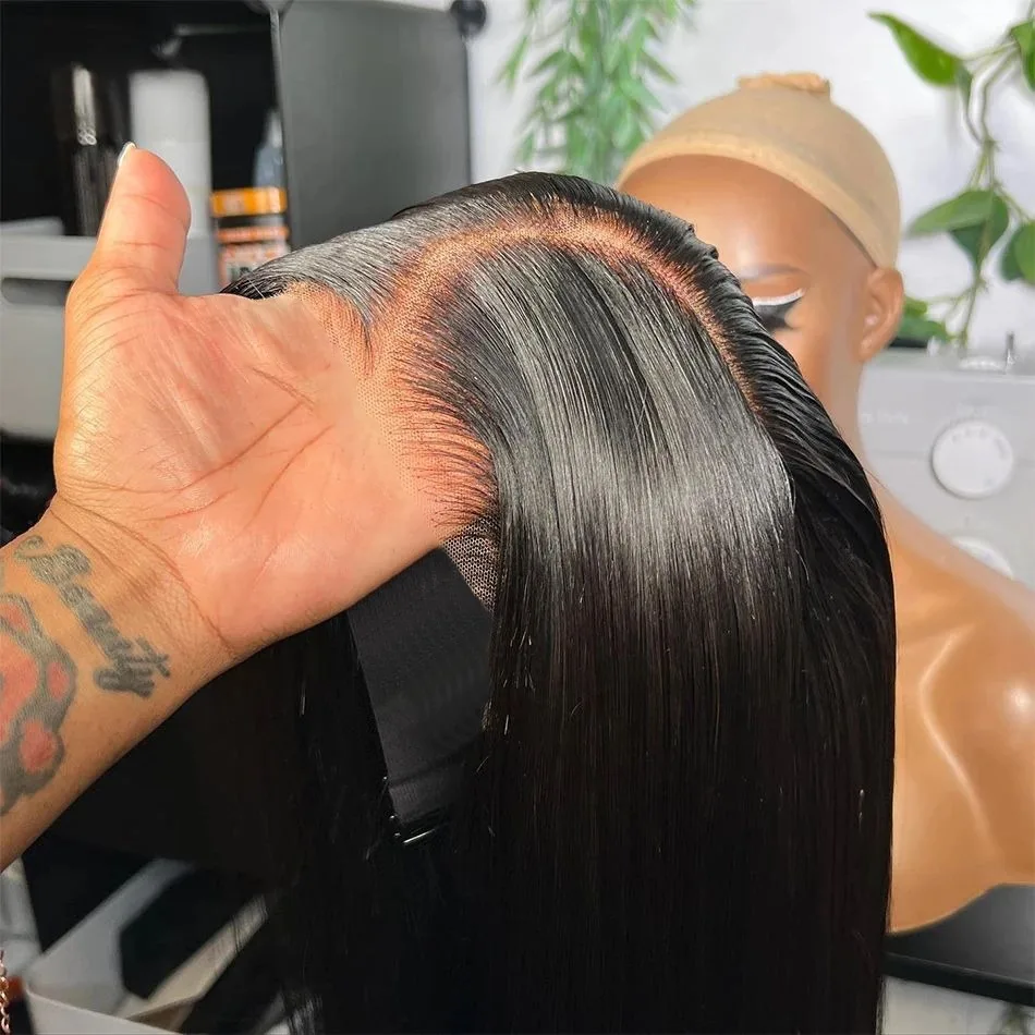 

Накладные парики Frolo Bone Straight из натуральных волос с HD-кружевом 13x6 и 13x4, для женщин, плотность 250%