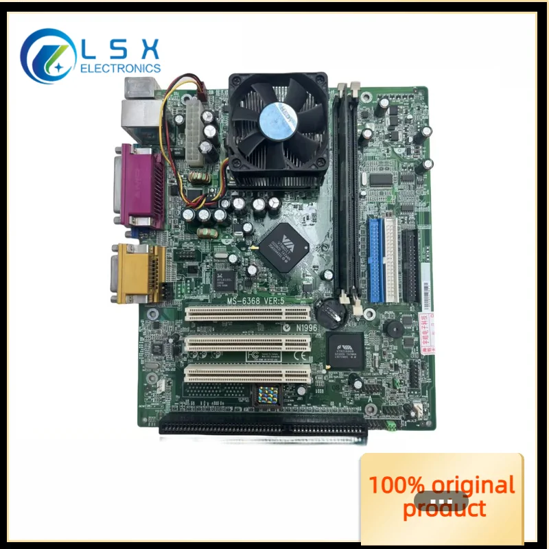 100% tested original 8601T MS-6368 ISA industrial board motherboard with 3PCI VGA LPT 1 ISA slot+CPU memory fan