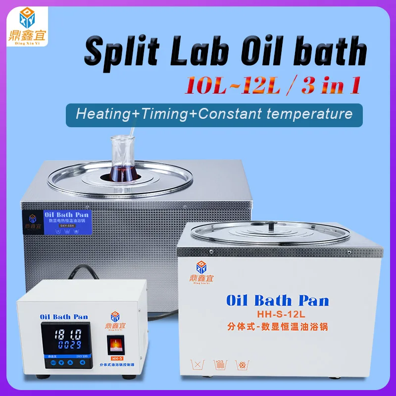 

DXY Laboratory Oil Bath Digital Thermostat Electric Temperature Constant Heating Boiler Stainless Steel Capacity 10L 12L