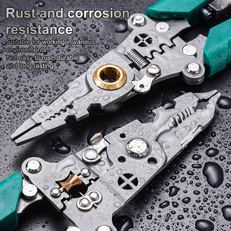 Foldable Wire Strippers With Electricity Measurement Function 10 In 1 Wire Stripping Pliers For Cutting Pulling Wires