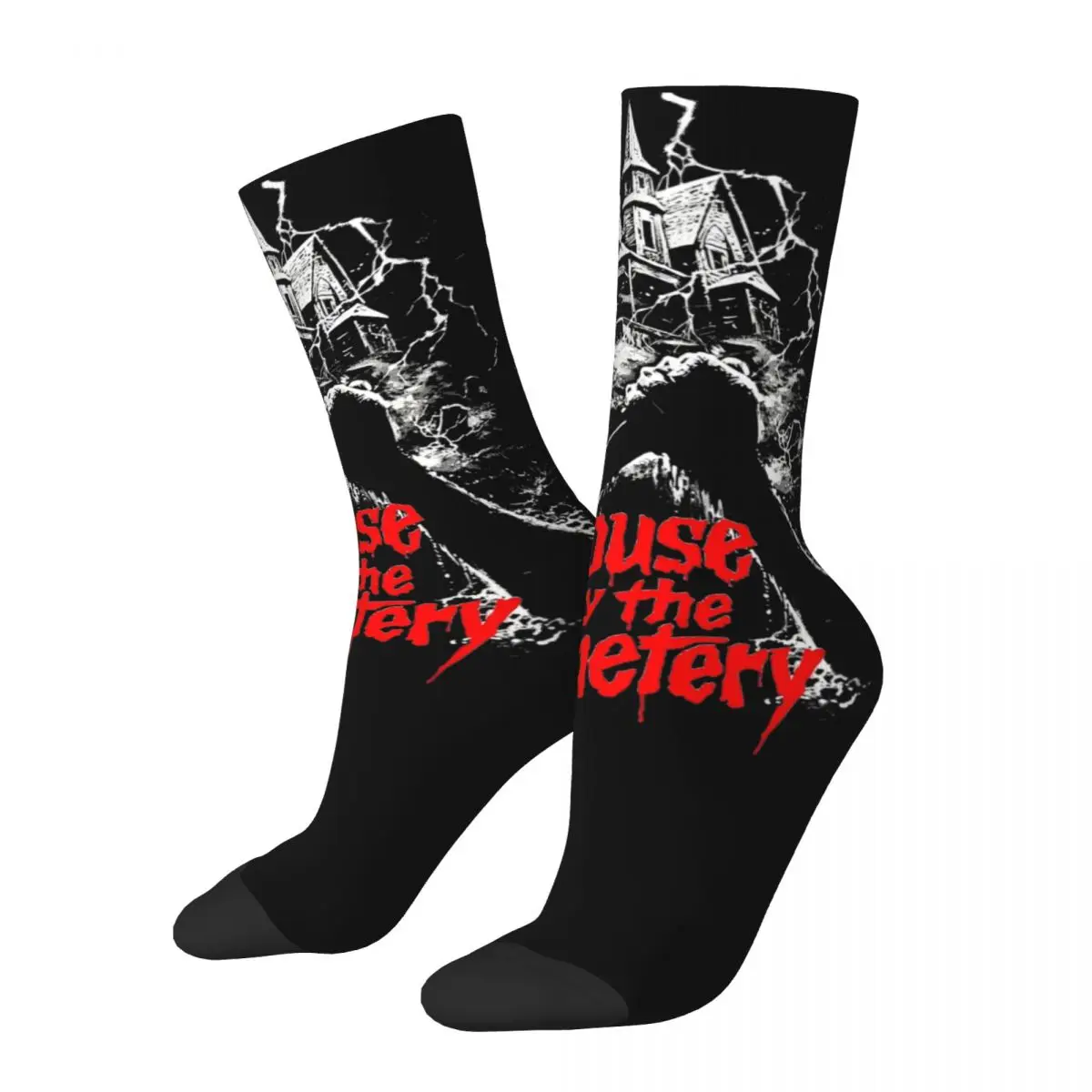 

Harajuku Men's Women's Film The House By The Cemetery Design Socks Product Cozy Socks Cotton Best Gift Idea