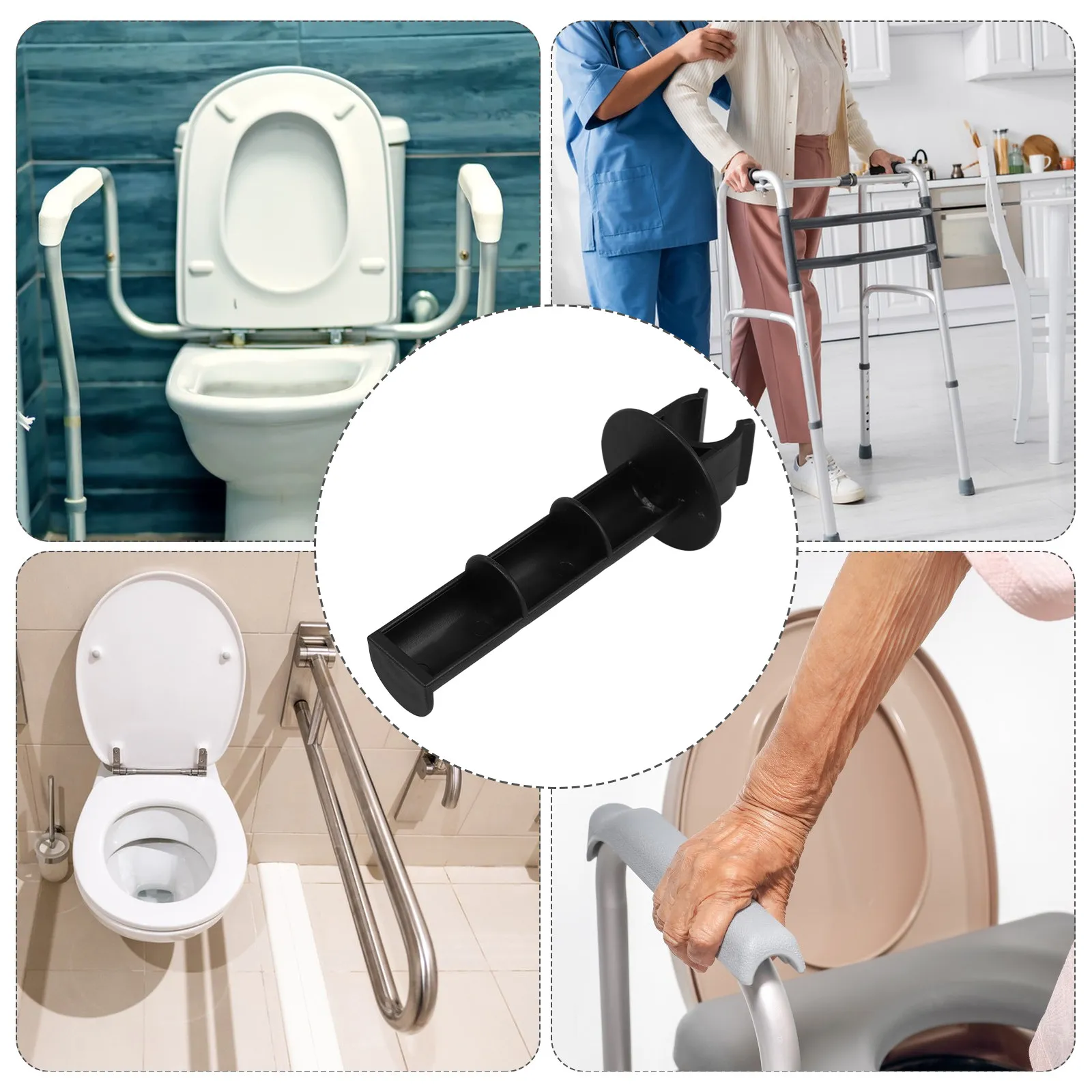 Toilet Chair Tissue Holder Clean Design Handle Mount for Elderly Bedside Commode Bathroom Paper Roll Stand Toilet Paper Stand