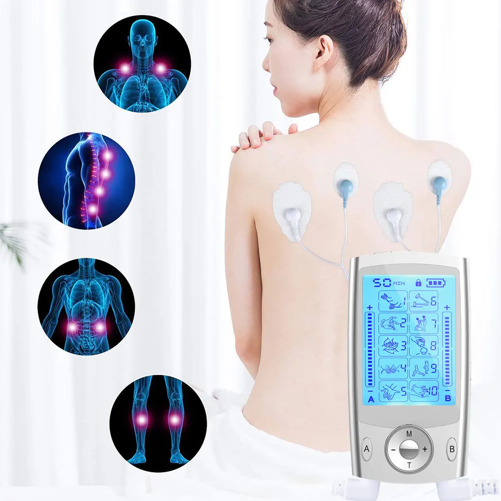 10-Mode Electric EMS Physiotherapy apparatus Tens Muscle Stimulator Acupuncture Body Massage Digital Therapy Fast Dropship