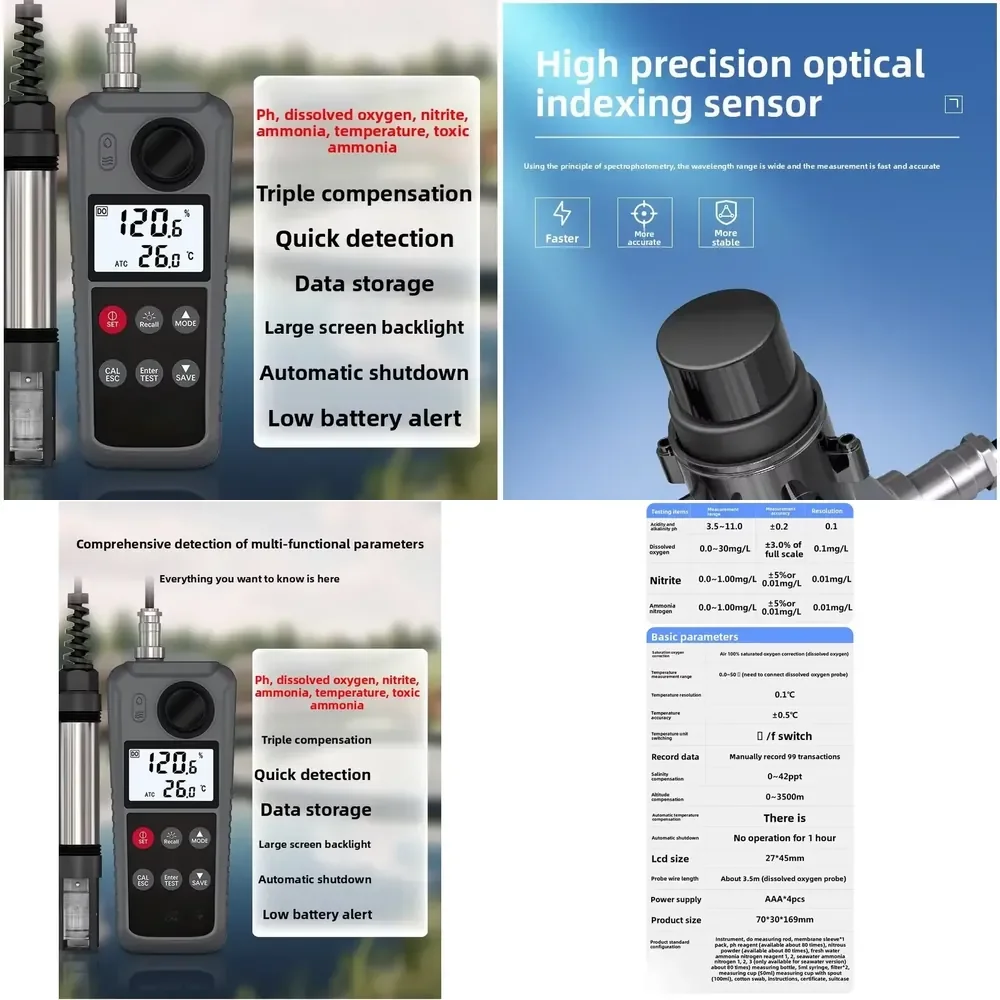 

WAP01 HEDAO AR8407 High Precision Digital pH Tester Online for Aquaculture Water Quality