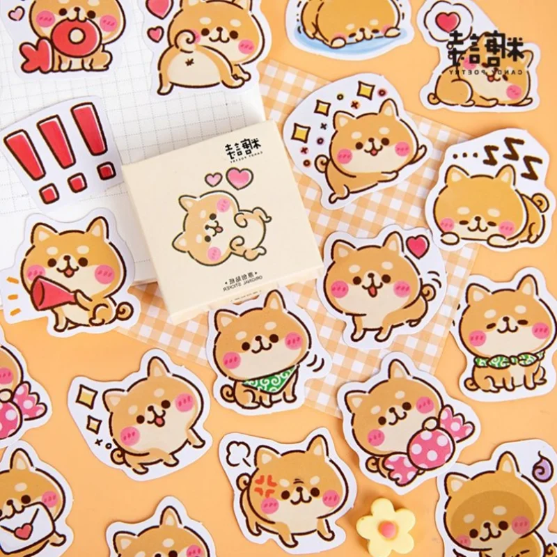 45 PCS Box Stickers Handbook  Decoration DIY Sealing Sticker  Custom Stickers  Kawaii Stickers  Planner Stickers