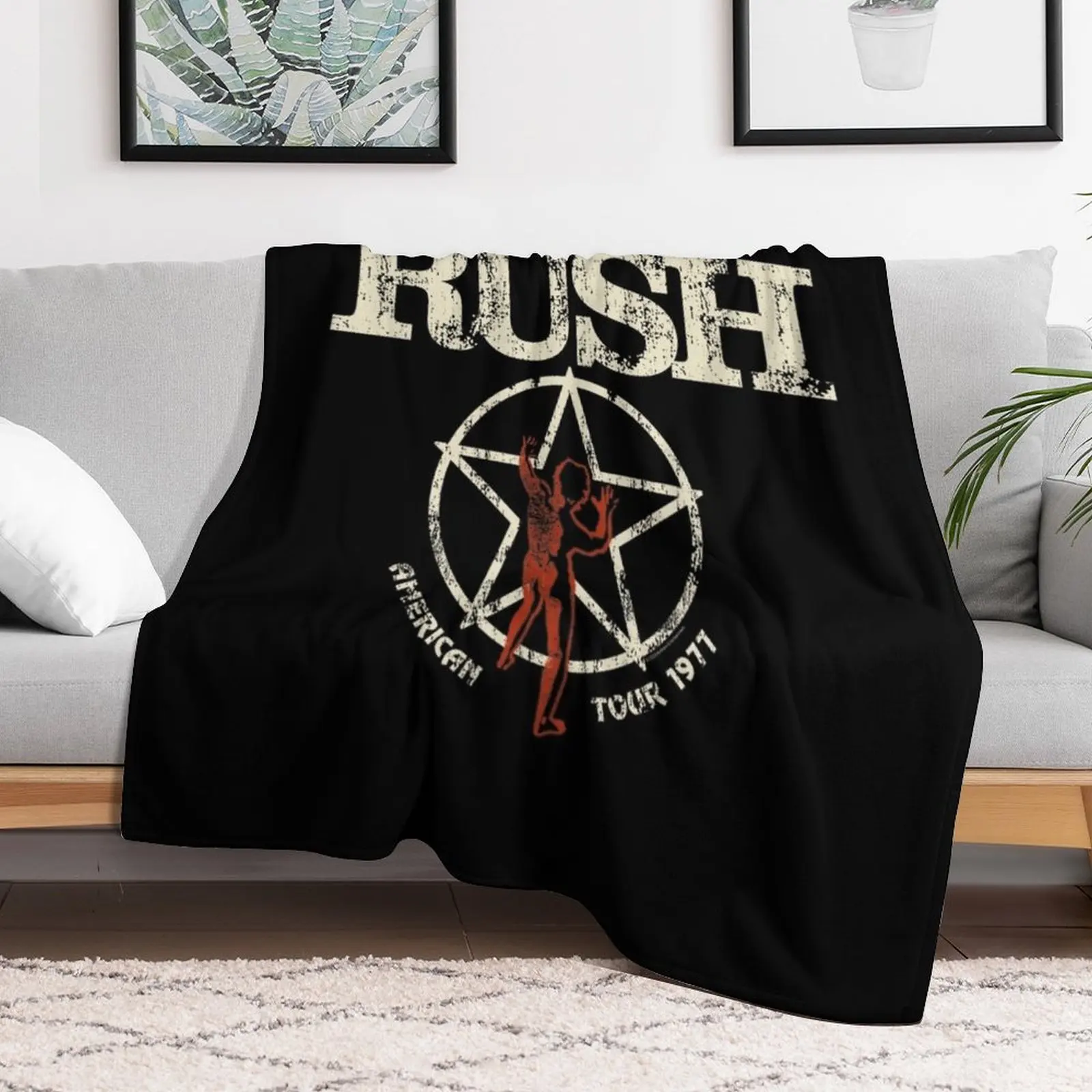 Rush Band Throw Blanket Luxury Thicken Summer Beddings wednesday Plaid on the sofa Blankets