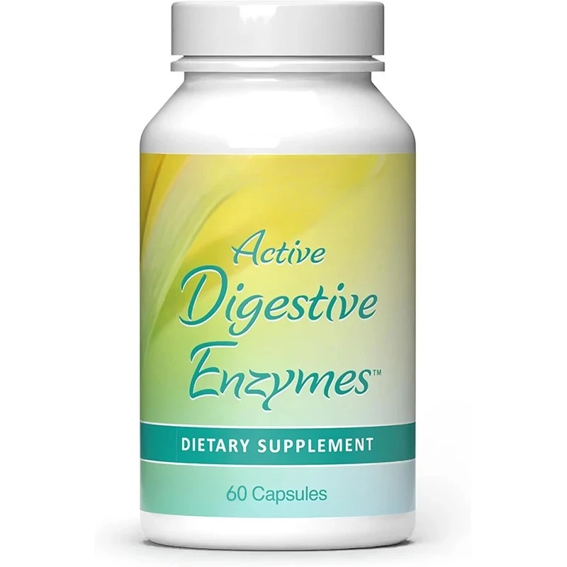Active Digestive Enzyme Supplement, 60 Capsules - Comprehensive Digestive Support, Promoting