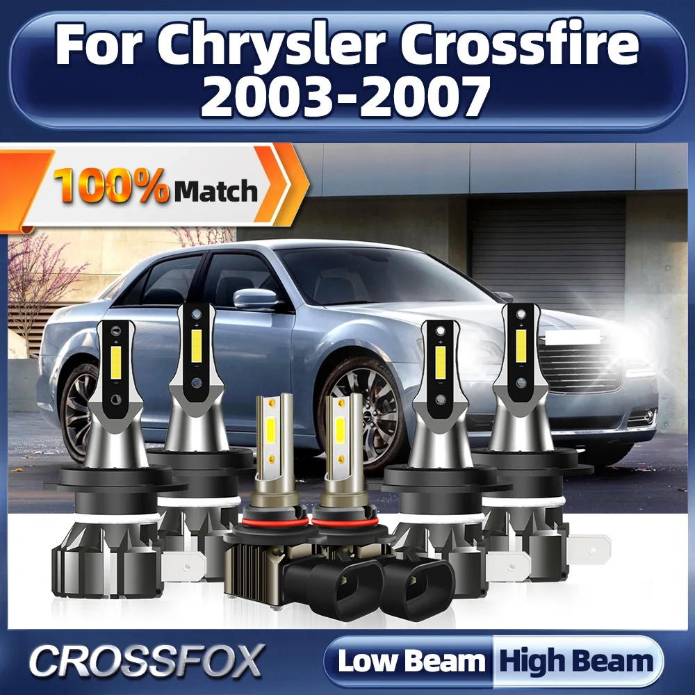

H7 Canbus LED Car Headlight 60000LM Auto Headlamps 6000K White Fog Lamps For Chrysler Crossfire 2003 2004 2005 2006 2007