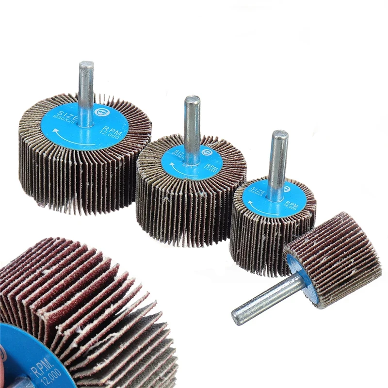 180 Grit 25/30/40/50mm Sanding Flap Wheel Polishing Grinding Accessories Tool Disc For Dremel Rotary Tool