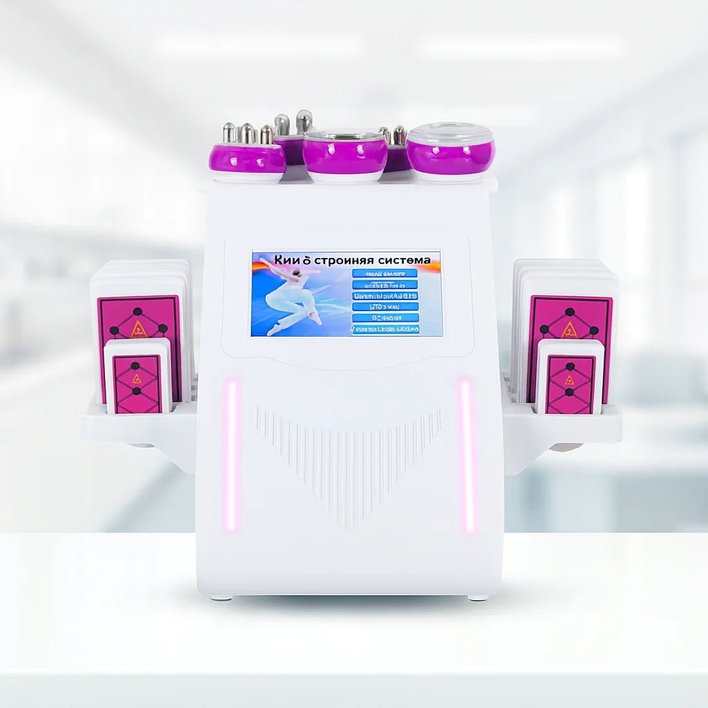 6 في 1 80K تردد بالموجات فوق الصوتية التجويف الجسم مُدلك اهتزاز فراغ آلة التشكيل بالليزر RF جهاز المنتج الأكثر مبيعًا #1