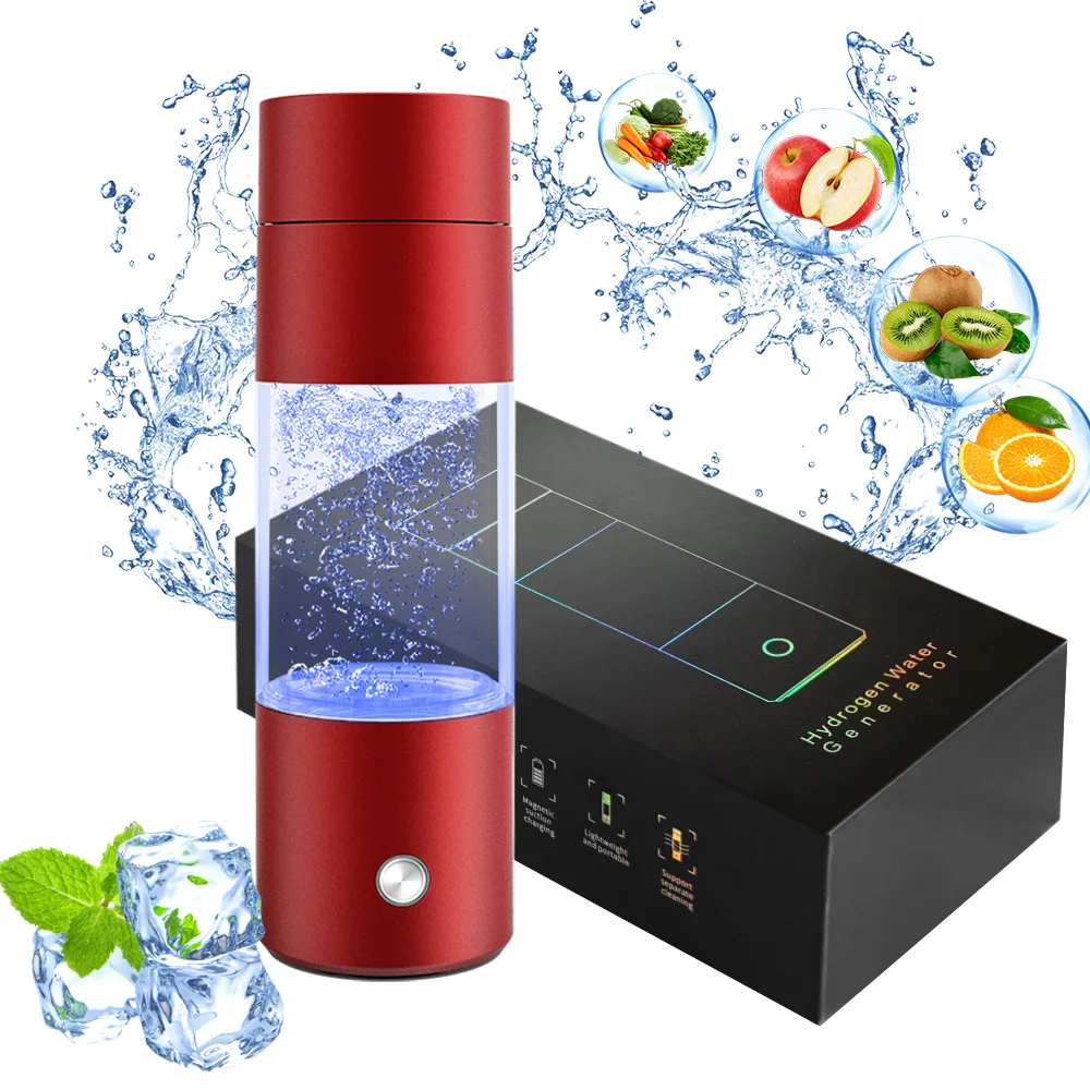 Latest Magnetic Charging Hydrogen Rich Water Cup Portable SPE PEM H2 Water Electrolysis Hydrogen Water Ionizer Generator Bottle