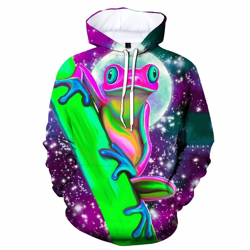 

Men's and Women's 3D Print Hooded Hooded Frog Hooded Animal, Casual Fashion, Hot Sale, New