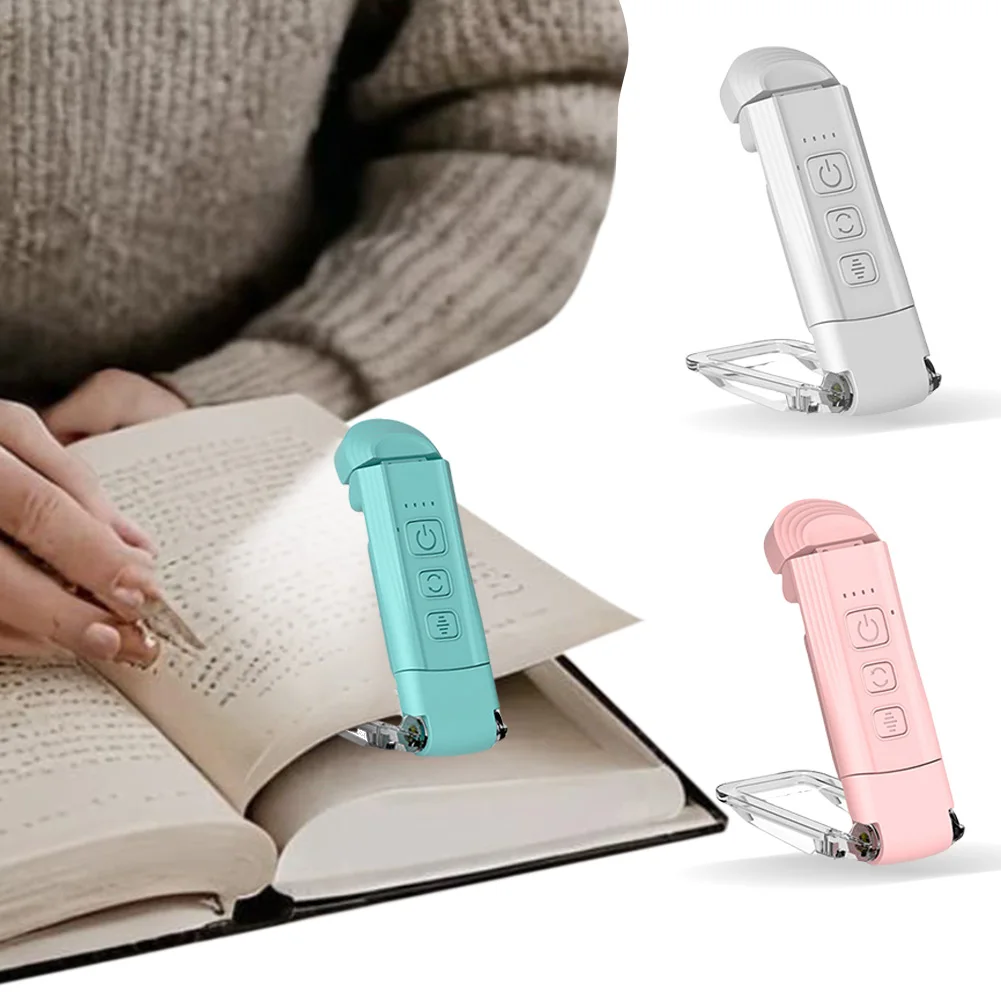 

USB-перезаряжаемая книга, искусственная книга для чтения, лампочка 3 цветов и 5 яркостей, зажим для детской книги, автоматическое выключение