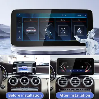 Pro Mercedes Benz třídy C C180 C200 C300 W205 NTG5.0 2015-2018 autorádio s bezdrátovým Carplay a Android stereo displejem 8 nejlepší prodej dotykové video pro Mercedes Benz C200 - №2