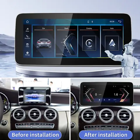 8 best sales touch screen video for mercedes benz c200 - №2