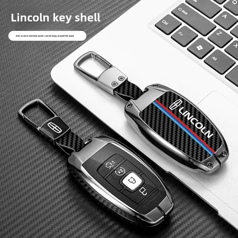 Luxury Car Key Case For Lincon MKZ Pilot MKX Flight Attendant MKC Mainland High End Buckle Car Key Protective Shell