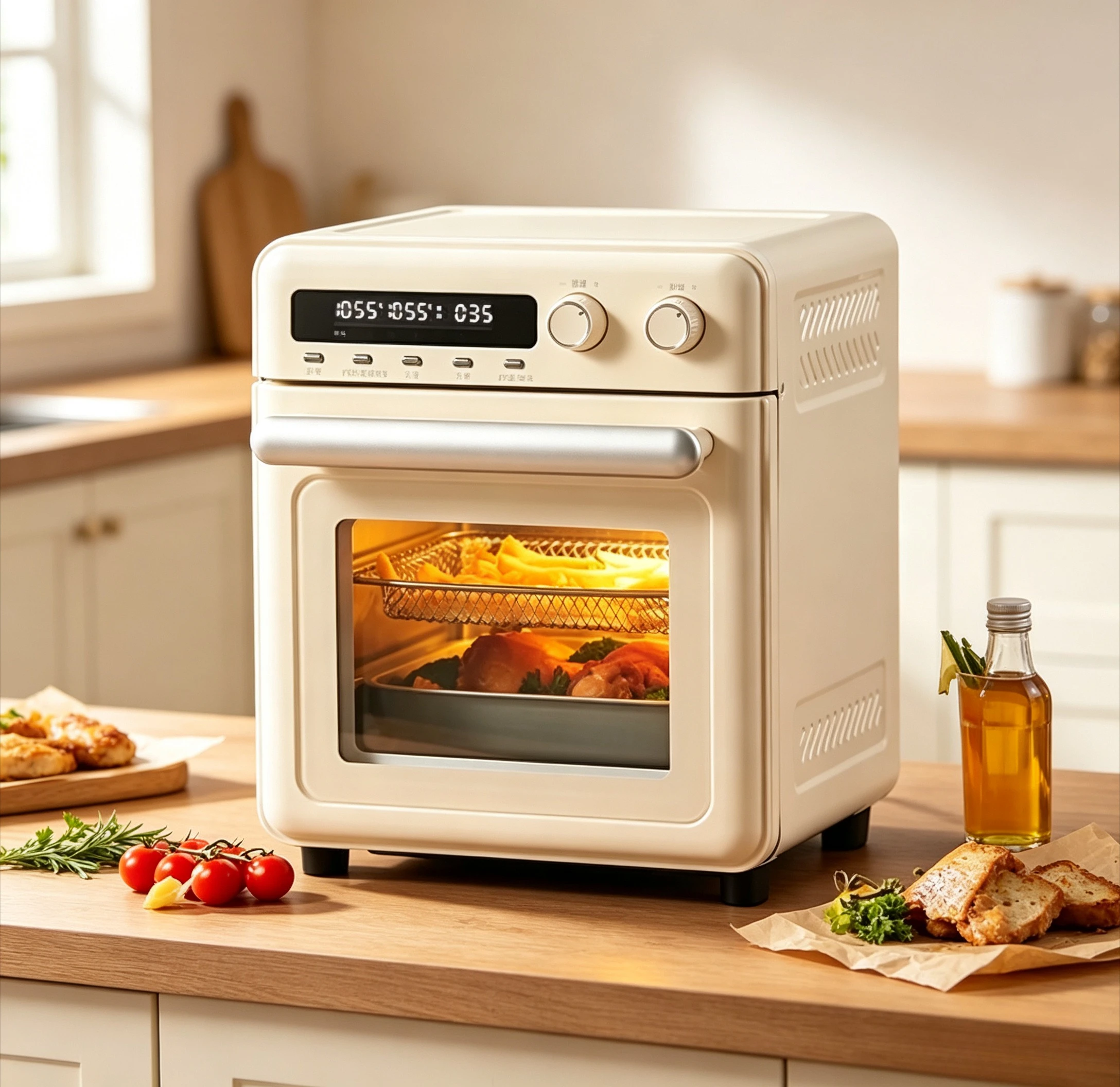 Multifunctional Air Fryer Oven All-In-One, 20L Large Capacity Household Air Fryer for Whole Chicken Baking